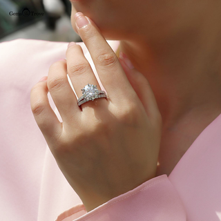 Round Moissanite Engagement Ring Stacks