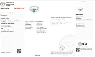 Emerald Diamond Halo Ring