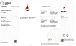 Pear Ruby Teardrop Pendant