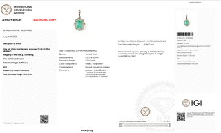 Emerald White Gold Halo Pendant