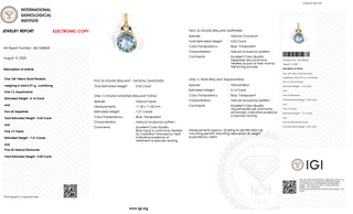 Blue Topaz Floral Halo Pendant