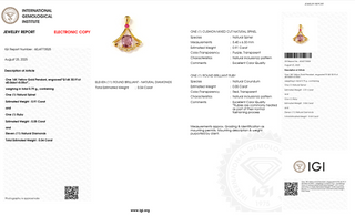 Royal Cushion Spinel Ruby Pendant