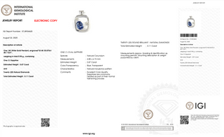 Framed Oval Sapphire Pendant