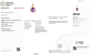 Amethyst Regal Round Pendant