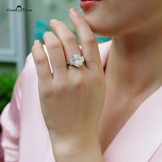 Sparkling Ice Starburst Moissanite Ring
