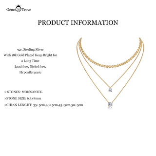 Double Moissanite Snake Chain Necklace