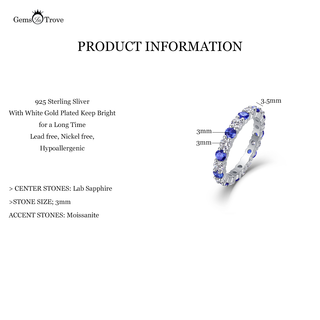 Sapphire Eternity Band Ring Brilliance