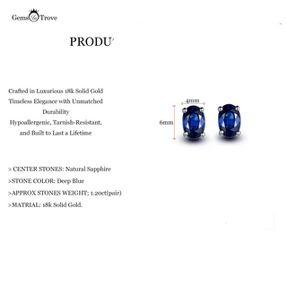 Sapphire Blue 4-Prong Studs