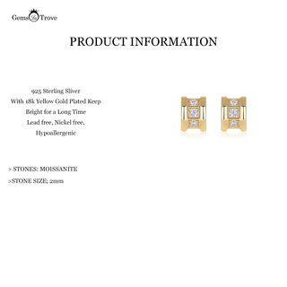 Elegant Stud Earrings Moissanite