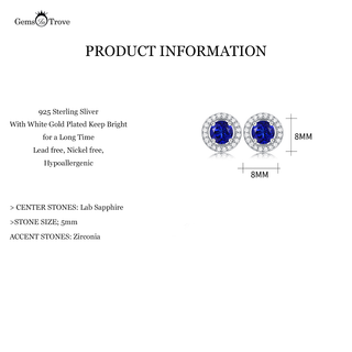 Round Sapphire Sparkling Halo