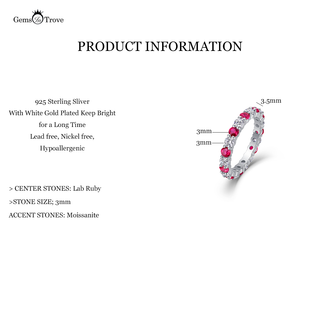 Ruby Wedding Band Elegant Eternity