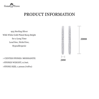 Luxury Moissanite Hoop Earrings