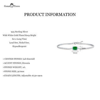 Emerald Tennis Bracelet Lab-Grown