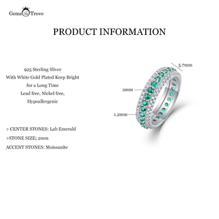 Emerald Wedding Band Classic Glamour