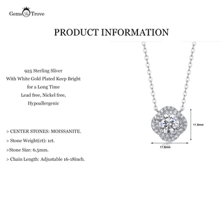 Floral Halo Moissanite Pendant