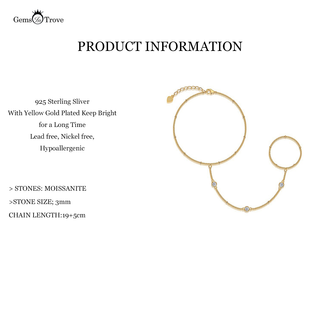 Hand Chain Moissanite Bracelet