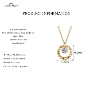 Moissanite Beaded Modern Pendant