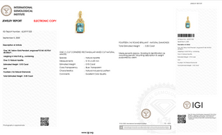 Apatite Vintage Frame Pendant