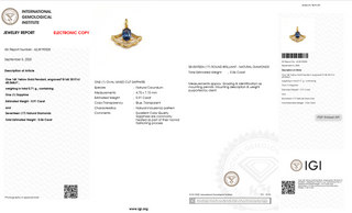 Sapphire Glow Classic Diamond Pendant