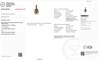 Vintage Oval Sapphire Diamond Pendant