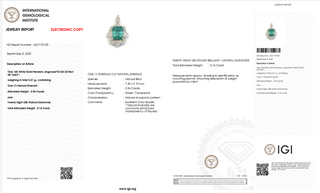 Celeste Verde Emerald Statement Pendant