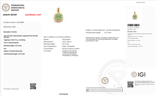 Emerald Radiance Oval Halo Necklace