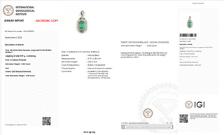 Emerald Lumière White Gold Pendant