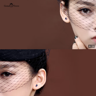 Sapphire Blue 4-Prong Studs