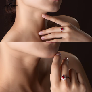 Pear Shaped Ruby Ring