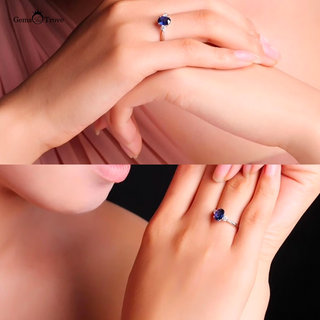 Sapphire Gold Ring Gleam